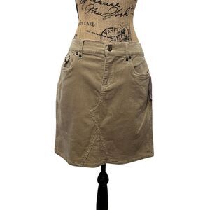 TINT Beige‎ Corduroy A-Line Skirt Classic Style Knee Length Size 8